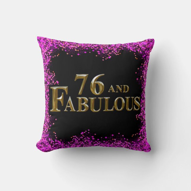 76th Birthday  Cushion (Front)