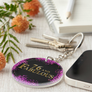 76th Birthday Key Ring