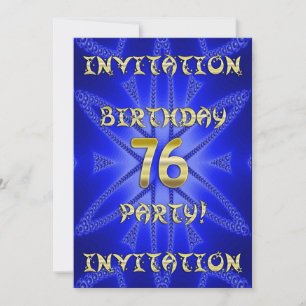 76th Birthday party invitation