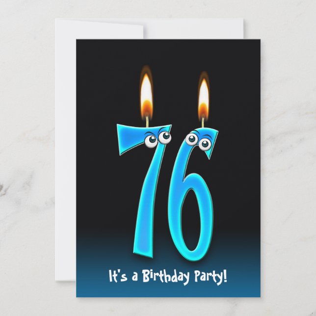 76th Birthday Party Invite (Front)