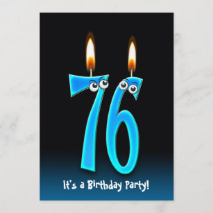 76th Birthday Party Invite