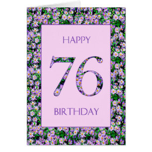 76th Birthday Purple Daisies