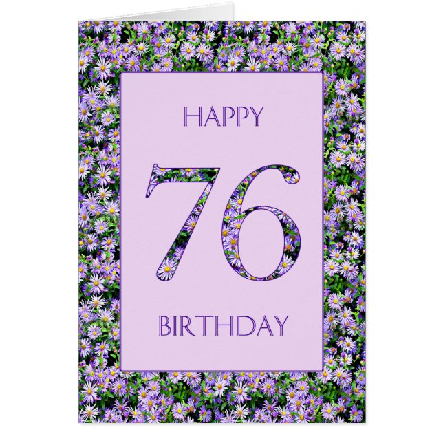 76th Birthday Purple Daisies (Front)