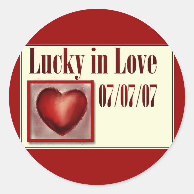 777 07/07/07 Wedding Stickers for your special dat (Front)