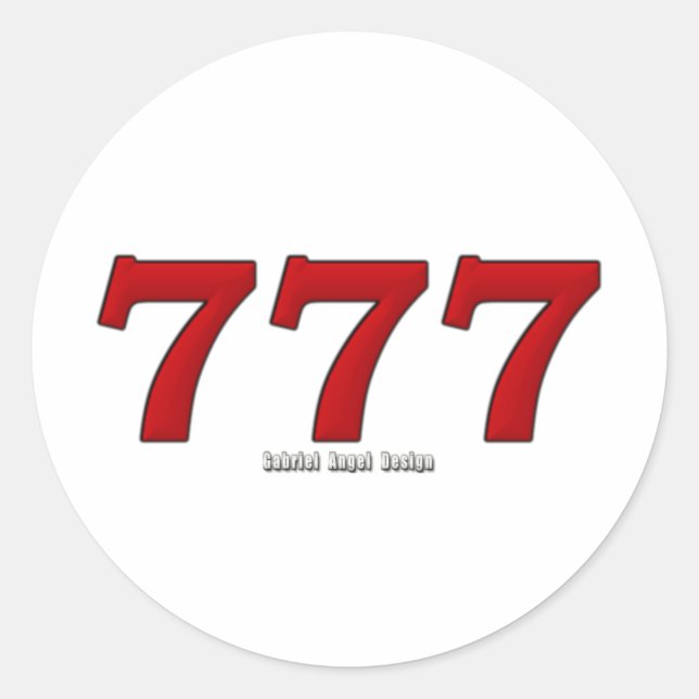 777 CLASSIC ROUND STICKER (Front)
