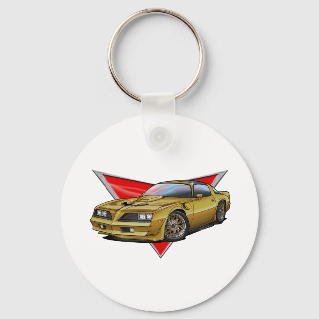 77-78 Gold Firebird Key Ring (Front)