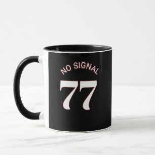 77 No Signal Black Mug