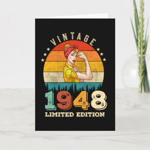 77 Year Old Bday 1948 Vintage 77th Birthday Women Card