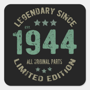 77 Year Old Bday Legend 77th Birthday Square Sticker
