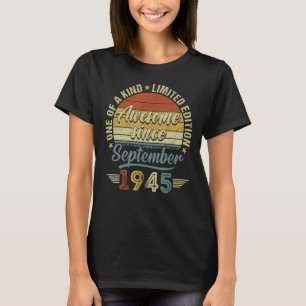 77 Years Old Awesome Since September 1945 77th Bir T-Shirt