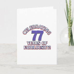 77 years Old birthday designs Card