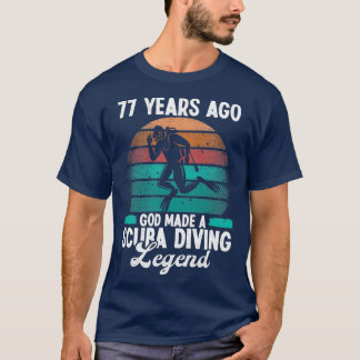 77 Years Old Scuba Diving Diver 77 Birthday T-Shirt