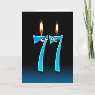 77th Birthday Candles Card