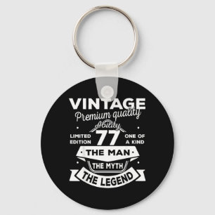 77th Birthday Gift Man Myth Legend 1949 77 Years Key Ring