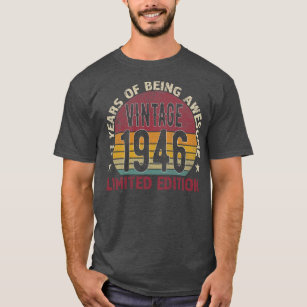 77th Birthday Gift men Vintage 1946 77 Years Old T-Shirt