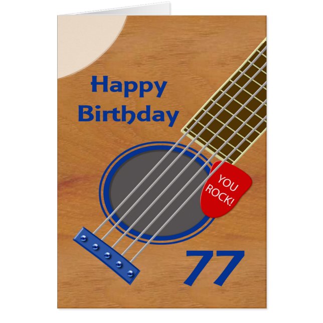 77th Birthday Guitar Player Birthday (Front)