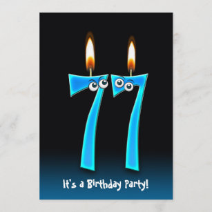 77th Birthday Party Invite