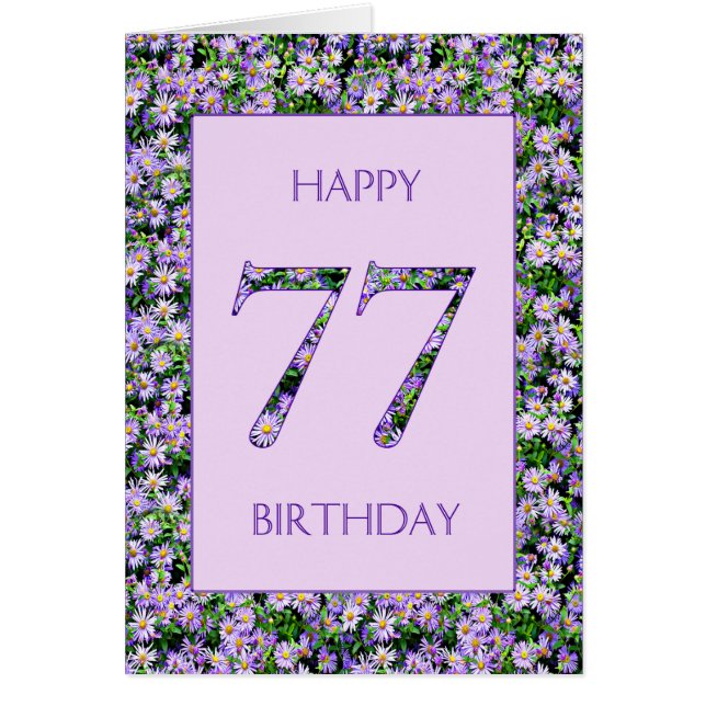 77th Birthday Purple Daisies (Front)