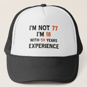 77th cool birthday designs trucker hat