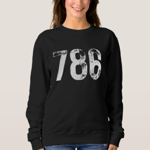 786 Area Code Miami FL Mobile Telephone Area Code Sweatshirt