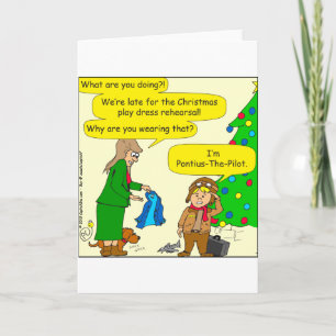 787 Pontius Pilate cartoon Holiday Card