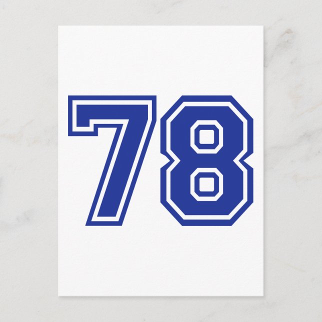 78 - number postcard (Front)