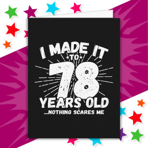 78 Year Old Sarcastic Meme Funny 78th Birthday Card