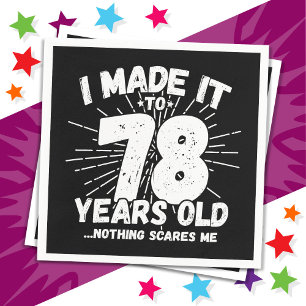 78 Year Old Sarcastic Meme Funny 78th Birthday Napkin