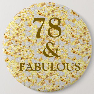 78th Birthday  6 Cm Round Badge