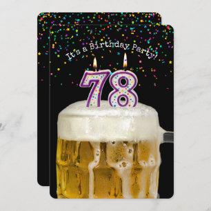 78th Birthday Beer Party Invitation