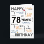 78th Birthday Card<br><div class="desc">Birthday Card Inside: May your special day be filled with joy, laughter, and unforgettable moments that you can cherish for years to come. Wishing you all the happiness in the world on your birthday and always! Description: Let's commemorate the incredible 78th birthday milestone with our delightful Happy 78th Birthday card!...</div>