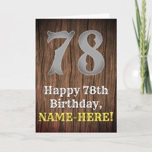 78th Birthday: Country Western Inspired Look, Name Card