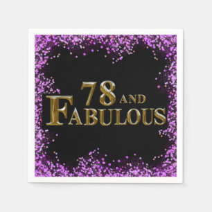 78th Birthday Napkin