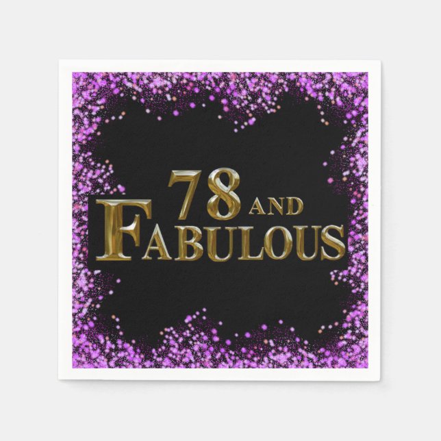 78th Birthday  Napkin (Front)