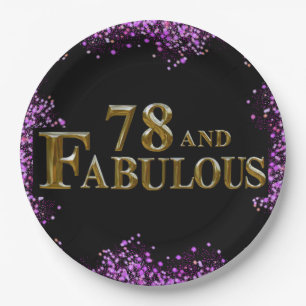 78th Birthday Paper Plate