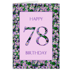 78th Birthday Purple Daisies