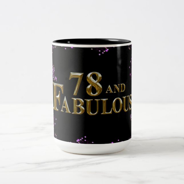 78th Birthday  Two-Tone Coffee Mug (Center)