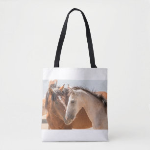 7911-Two Wild Mustangs Tote Bag
