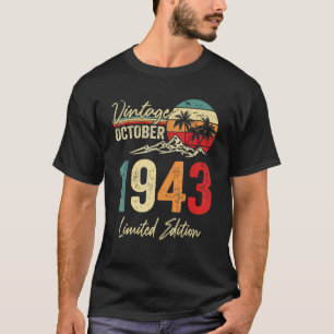 79 Yr Old Vintage October 1943 79th Birthday T-Shirt