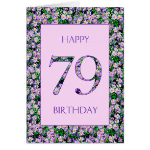 79th Birthday Purple Daisies
