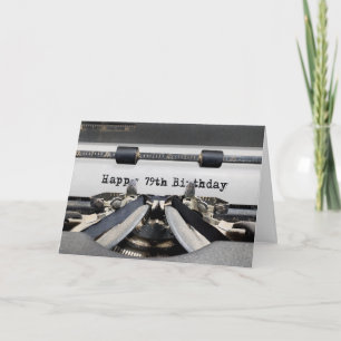 79th Birthday Retro Typewriter    Card
