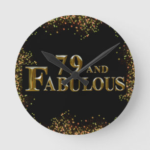 79th Birthday  Round Clock