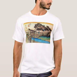 7. 藤沢宿, 広重 Fujisawa-juku, Hiroshige, Ukiyo-e T-Shirt