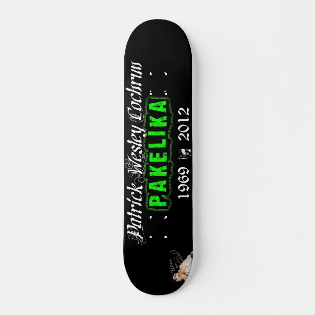 7 1/4" Pakelika Tribute Skateboard Deck (Front)
