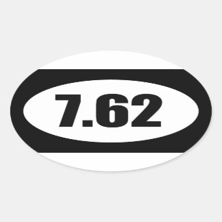 7.62 AK47 .308 OVAL STICKER