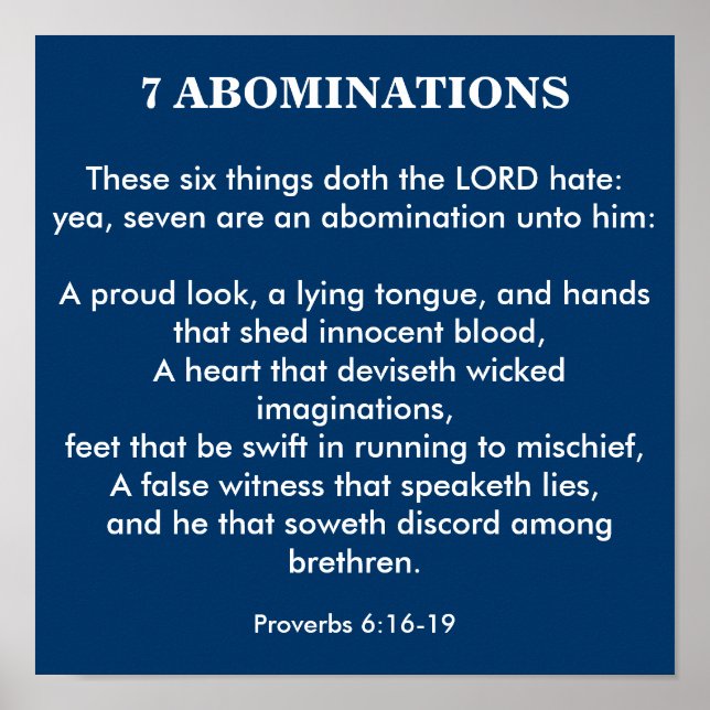 7 ABOMINATIONS POSTER (Front)