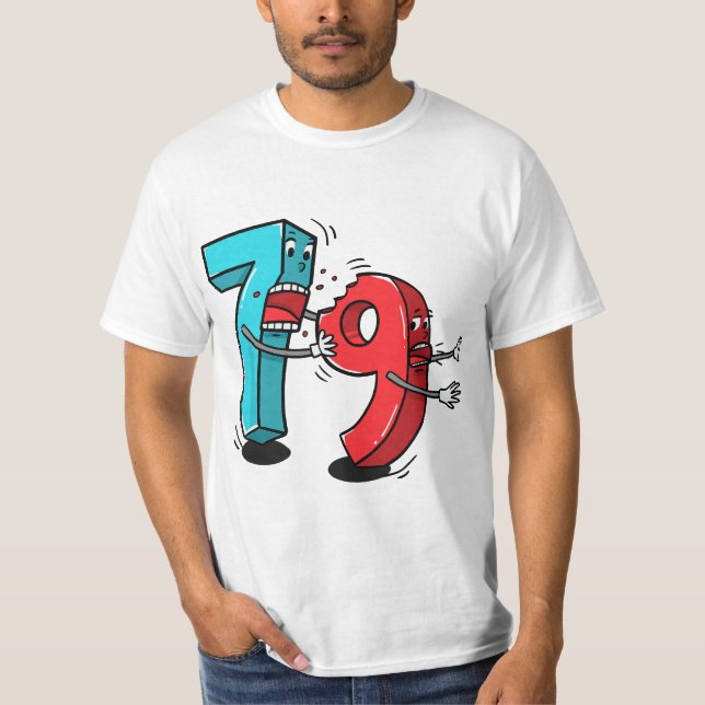 7 ate (8) 9 Funny Math T-Shirt (Front)