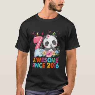 7 Awesome Since 2016 Panda 7Th T-Shirt