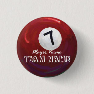 7 Ball 3 Cm Round Badge