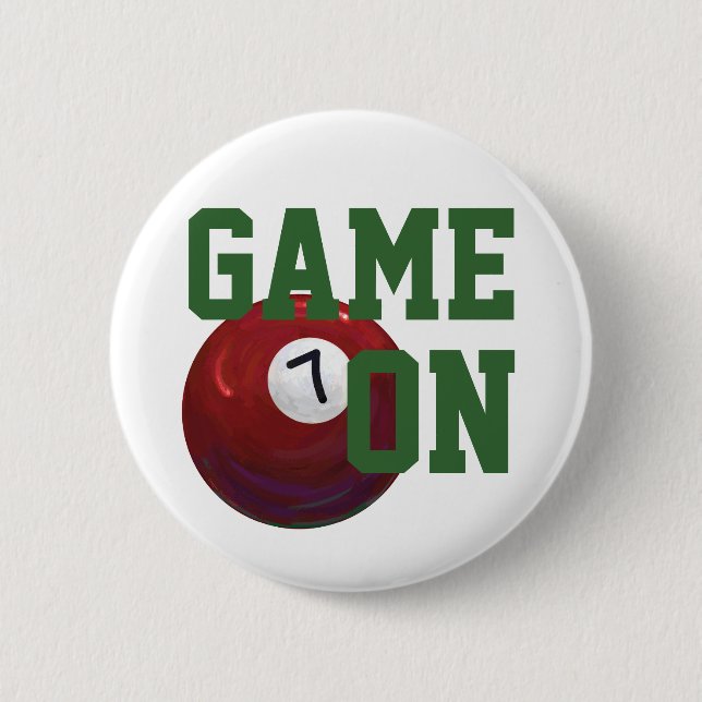 7 Ball 6 Cm Round Badge (Front)